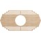 Ekena Millwork Chrysler Wood Fretwork Pierced Ceiling Medallion, Alder, 38"W x 19"H x 10"ID x 3/8"T CMWP38X19X0375CSAL - alternate 1
